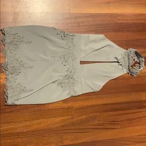 gray mini formal dress